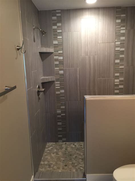 shower tile ideas 12x24|Vertical 12x24 shower tile